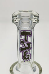 Close-up of TAG 8" Bent Neck Bong with Super Slit Puck Percolator and 14mm Female Joint