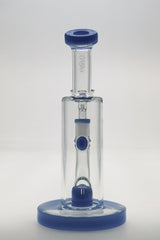 TAG 8" Bent Neck Bong with Super Slit Puck Percolator, 44x4MM, Front View