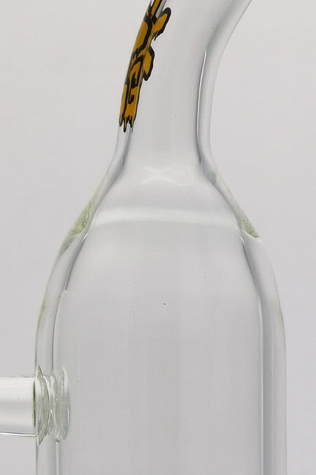 TAG 8" Bent Neck Dab Rig with Inline Diffuser, Yellow Detail, 14MM Female Joint
