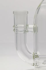 TAG 8" Bent Neck Dab Rig with Inline Diffuser, 50x5MM, 14MM Female Joint - Close-up Side View