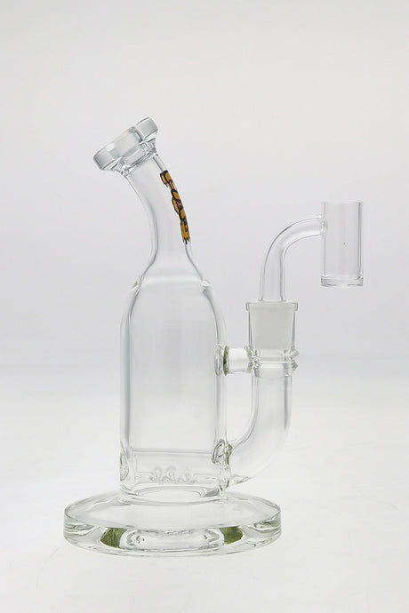 TAG 8" Bent Neck Dab Rig with Inline Diffuser, 50x5MM Glass, 14MM Female Joint - Side View