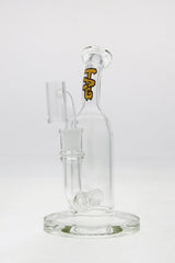 TAG 8" Bent Neck Inline Diffuser Dab Rig with 14MM Female Joint on White Background