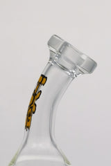TAG 8" Bent Neck Inline Diffuser with Yellow Logo, 14MM Female Joint Close-Up