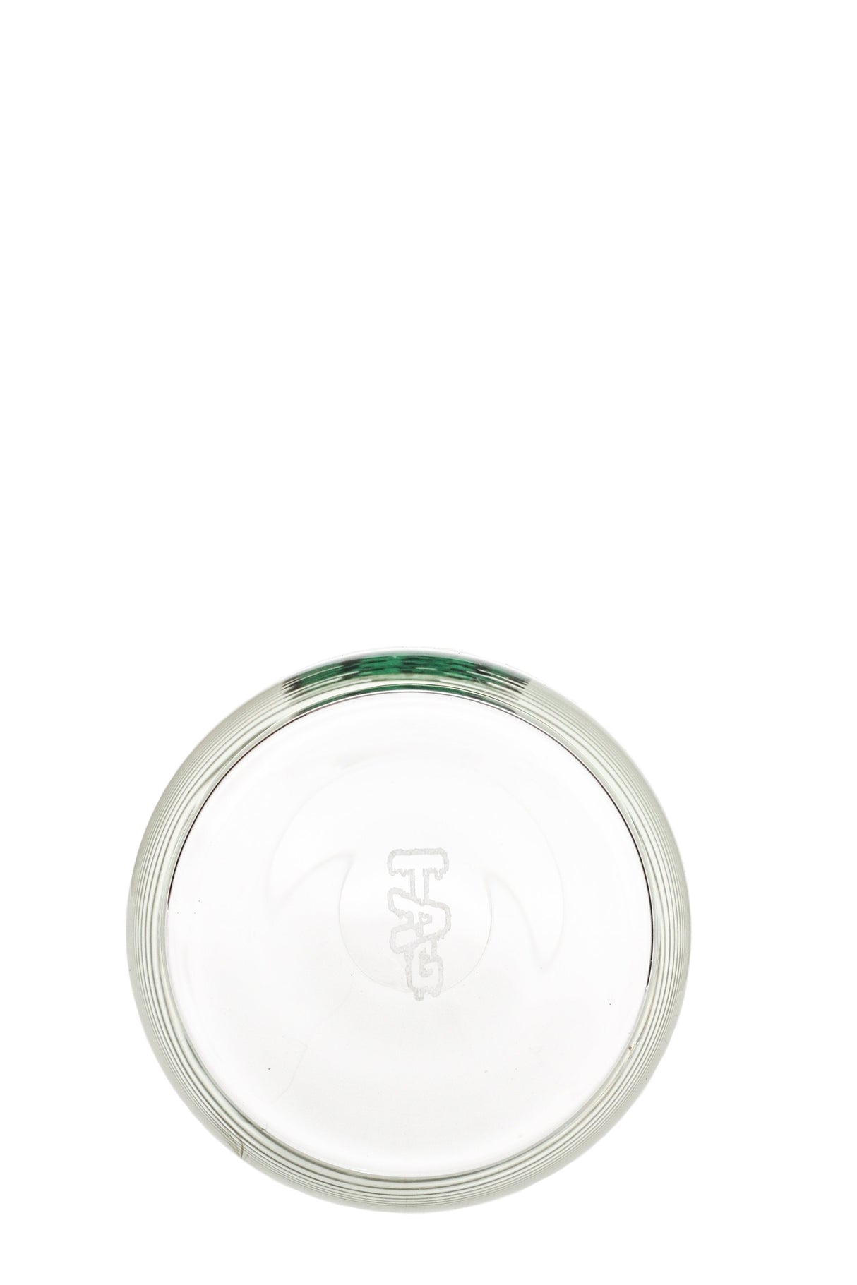 TAG 8" Clear Glass Jar with Cork Top, 75x5MM, Top View on White Background