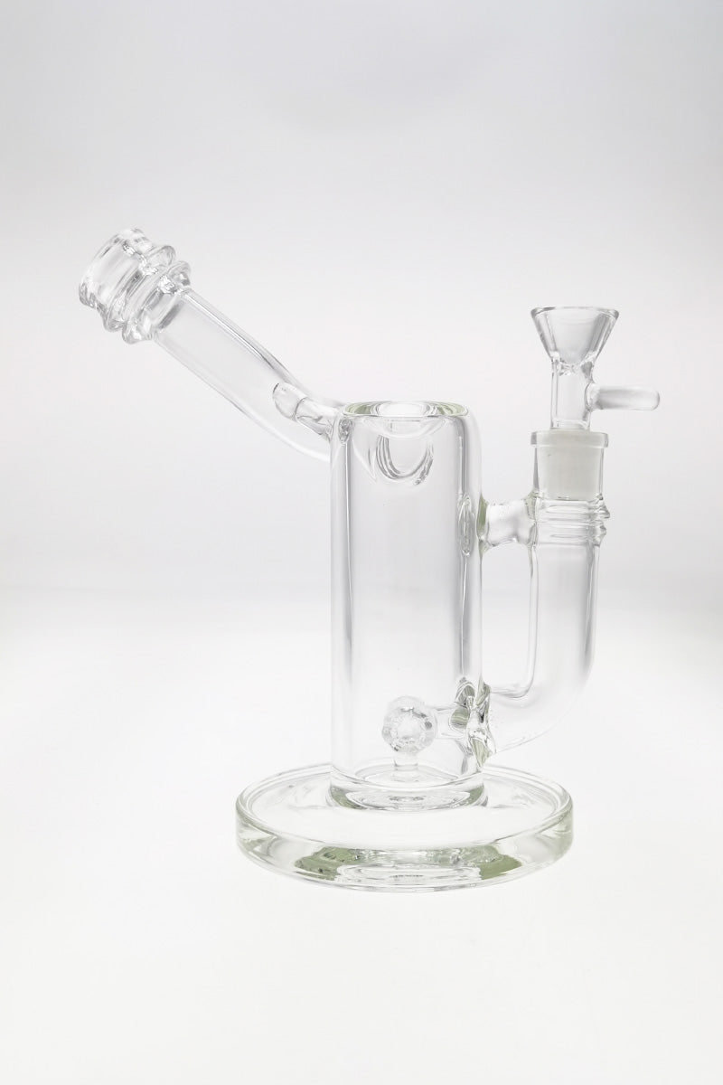 TAG 8" Hammer Head Perc Side Car Dab Rig with 14MM Female Joint, Front View on White Background