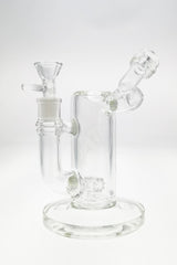 TAG 8" Hammer Head Perc Side Car Dab Rig with 14MM Female Joint, Front View on White