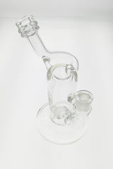 TAG 8" Clear Hammer Head Perc Dab Rig with Side Car Mouthpiece, 14MM Female Joint