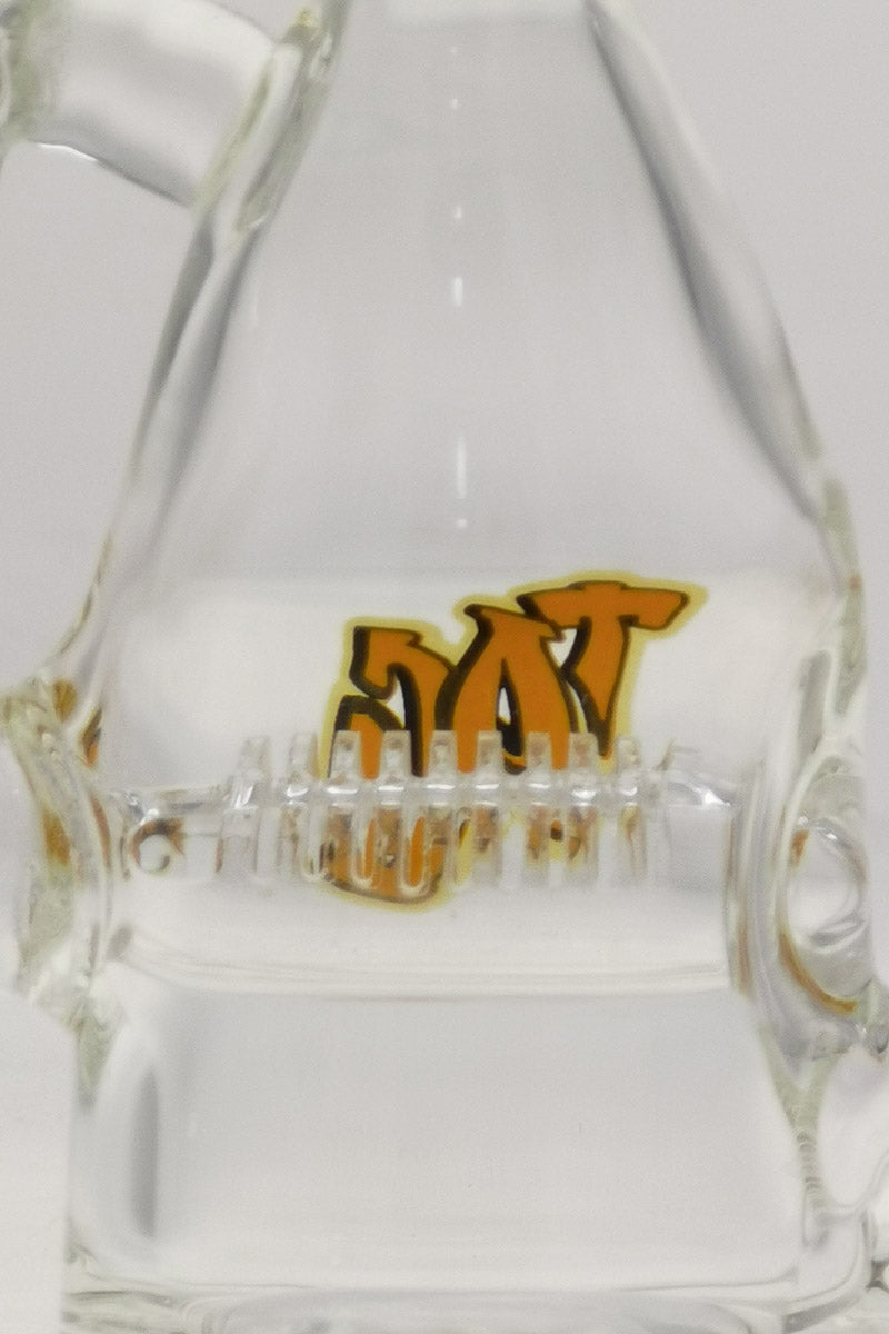 Close-up of TAG 8" Recycler Dab Rig with Inline Diffuser and TAG logo