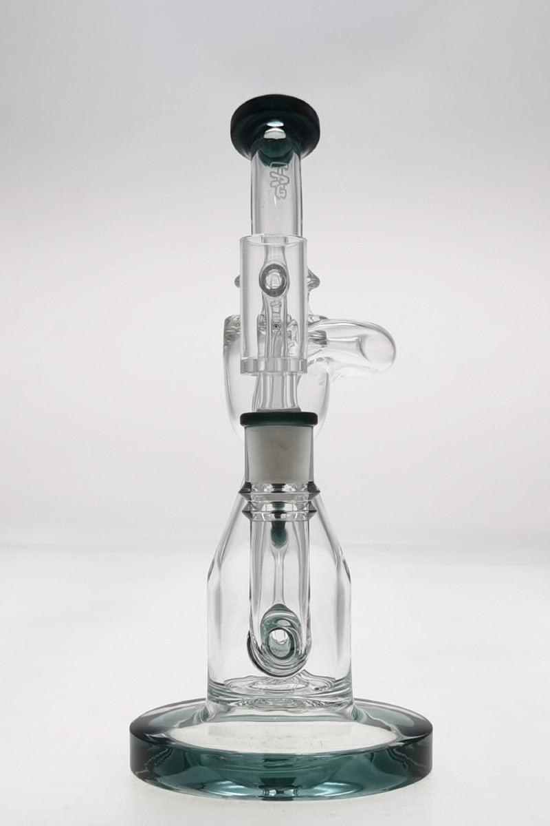 TAG 8" Recycler Dab Rig with Inline Diffuser, Front View on Seamless White Background