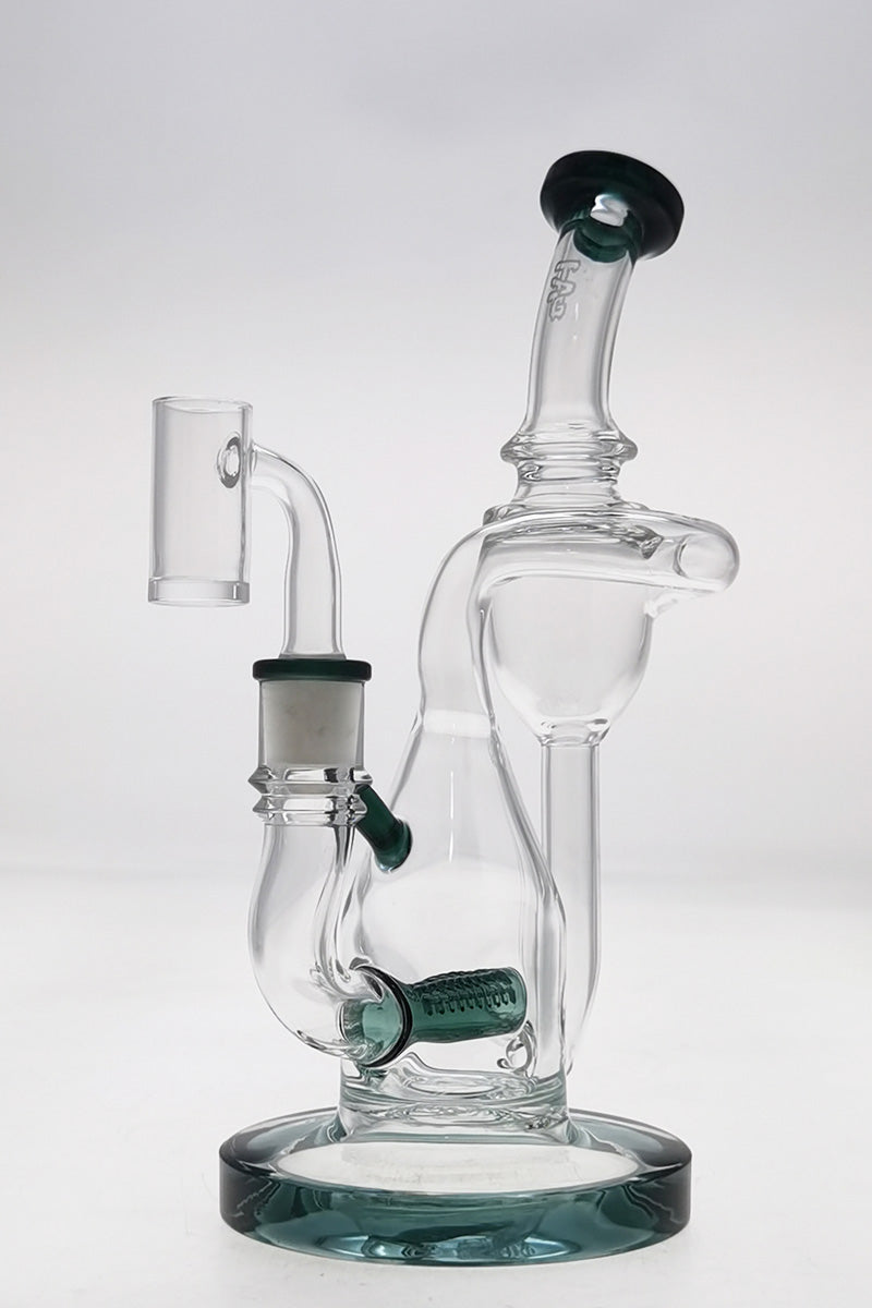 TAG 8" Clear Recycler Dab Rig with Inline Diffuser and 14MM Female Joint