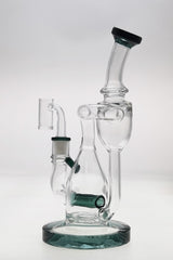 TAG 8" Recycler Dab Rig with Inline Diffuser, 14MM Female Joint, Front View