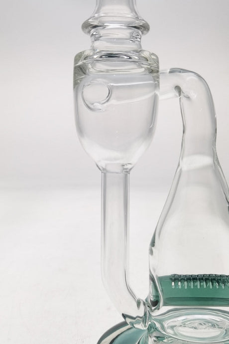 Thick Ass Glass 8" Recycler Dab Rig close-up, showcasing the inline diffuser and 14mm female joint