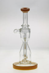 TAG 8" Recycler Dab Rig with Inline Diffuser, 50x5MM Clear Glass, 14MM Female Joint - Front View