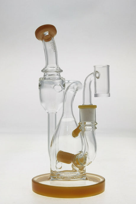 Thick Ass Glass 8" Recycler Dab Rig with Inline Diffuser, 5mm Glass, Front View