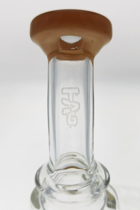 Close-up of Thick Ass Glass 8" Recycler Dab Rig with Inline Diffuser and 14MM Female Joint