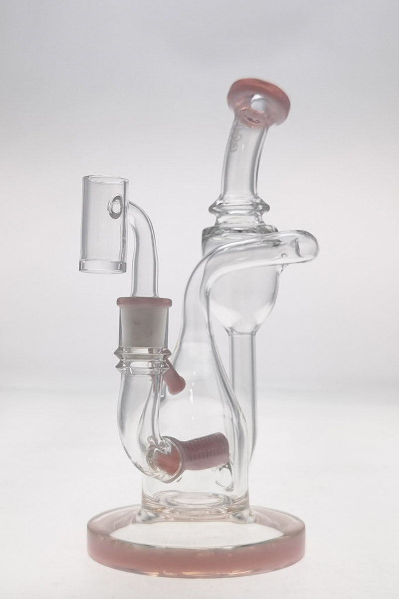 TAG 8" Recycler Dab Rig with Inline Diffuser, 50x5MM, Front View on White Background