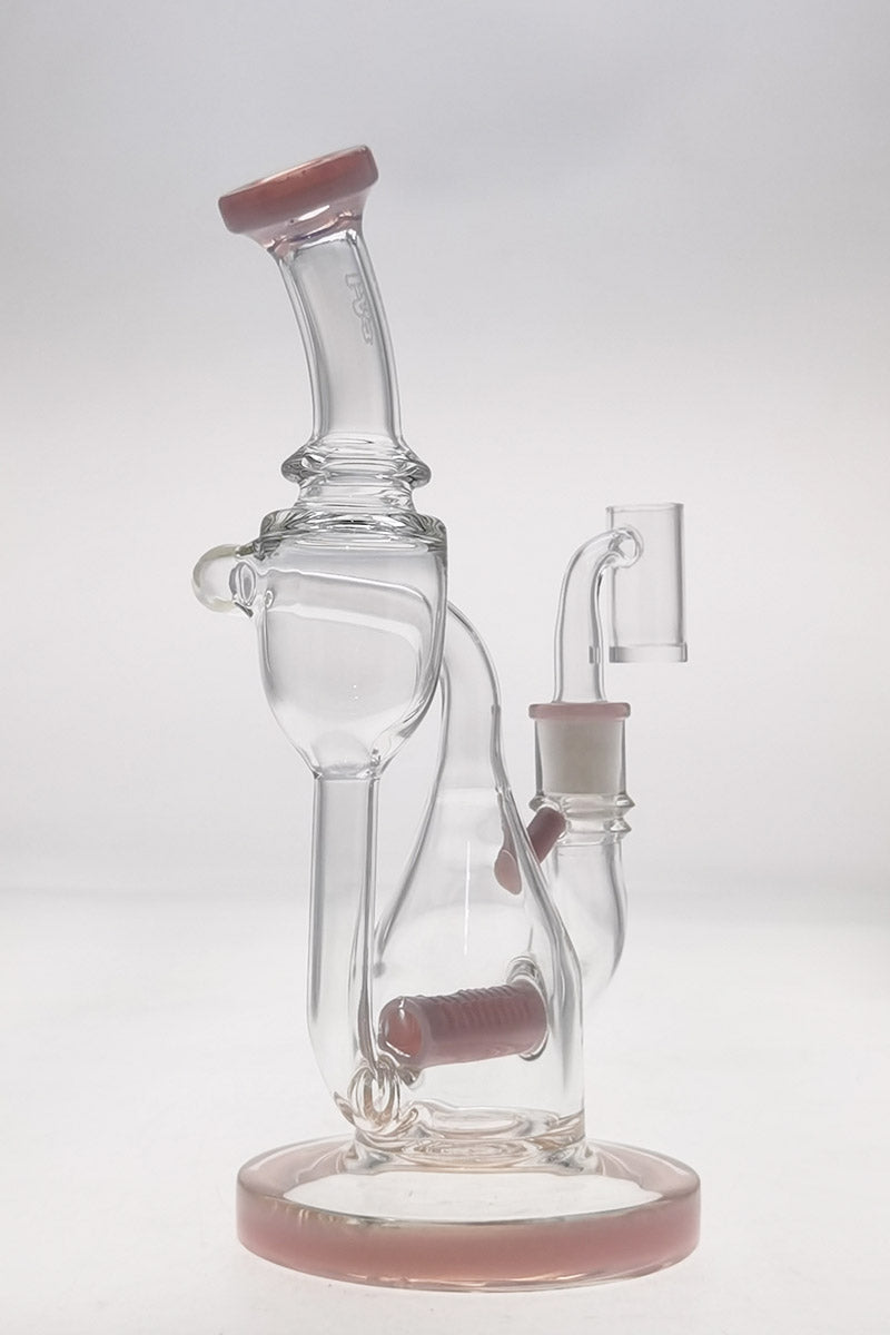 TAG 8" Recycler Dab Rig with Inline Diffuser, 50x5MM, 14MM Female Joint, Front View