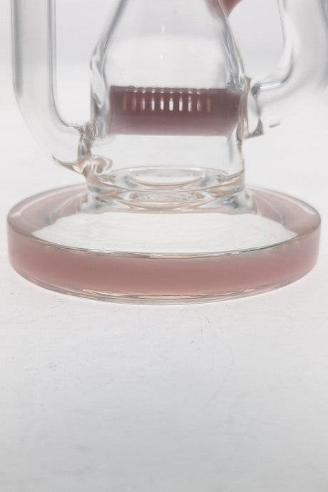 Thick Ass Glass 8" Recycler Dab Rig with sturdy 50x5MM base and Inline Diffuser, clear view