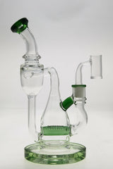 TAG 8" Recycler Dab Rig with Inline Diffuser and 14MM Female Joint, Front View