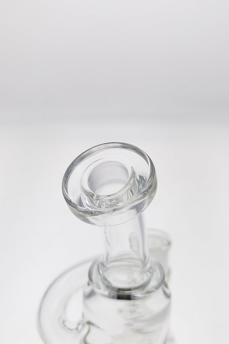 TAG 8" Recycler Dab Rig with Inline Diffuser, Clear Glass, 14MM Female Joint - Close-up
