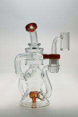 TAG 8" Bent Neck Dab Rig with Stacked Bellow Ball and Super Slit Puck Diffuser, 14MM Female Joint