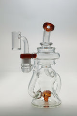TAG 8" Bent Neck Dab Rig with Super Slit Puck Diffuser and Stacked Bellow Ball