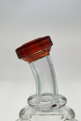 TAG 8" Bent Neck Dab Rig with Amber Bellow Ball and Super Slit Puck Diffuser