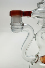 TAG 8" Bent Neck Dab Rig with Super Slit Puck Diffuser and 14MM Female Joint Close-up