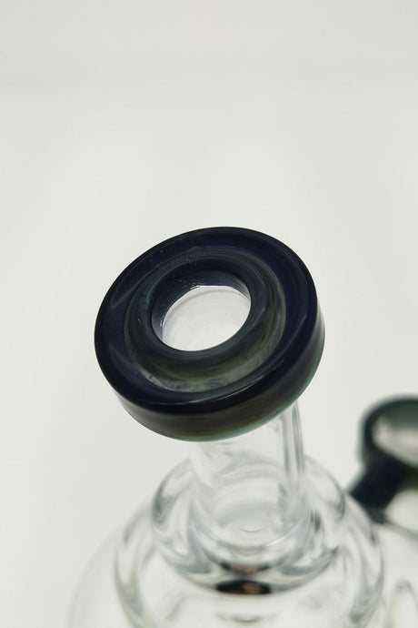 TAG 8" Bent Neck Dab Rig top view showing the 14MM Female Joint and Super Slit Puck Diffuser