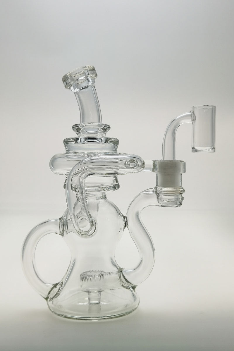 TAG 8" Bent Neck Dab Rig with Super Slit Puck Diffuser and Stacked Bellows, 14MM Female Joint