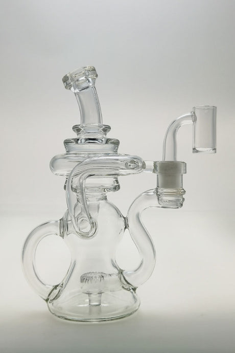TAG 8" Bent Neck Dab Rig with Super Slit Puck Diffuser and Stacked Bellows, 14MM Female Joint