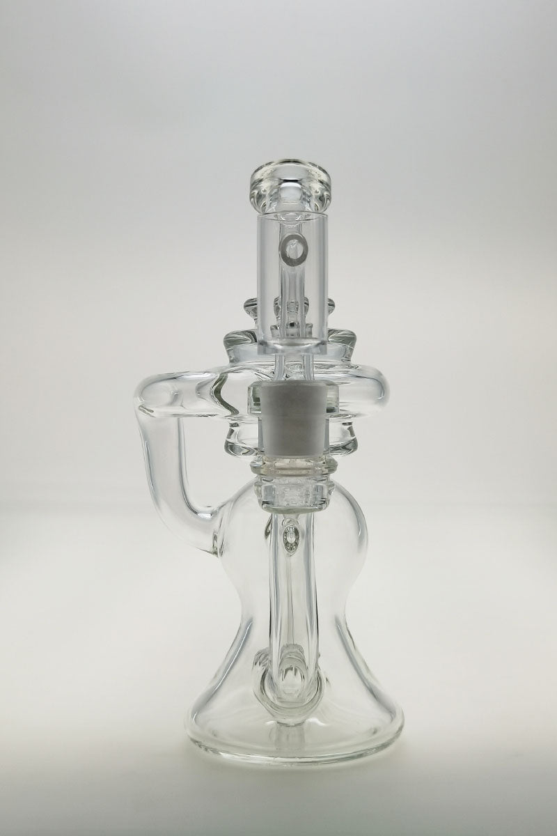 TAG 8" Bent Neck Dab Rig with Super Slit Puck Diffuser, Front View on White Background