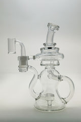 TAG 8" Bent Neck Dab Rig with Super Slit Puck Diffuser and Stacked Bellow Ball