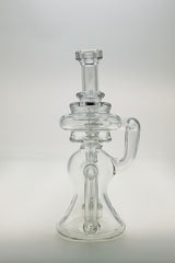 TAG 8" Bent Neck Dab Rig with Stacked Bellows Ball and Super Slit Puck Diffuser, Front View