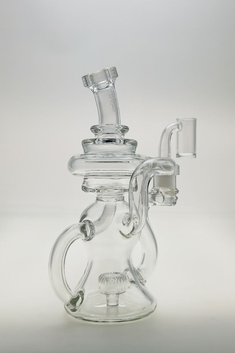 TAG 8" Bent Neck Dab Rig with Stacked Bellow Ball and Super Slit Puck Diffuser