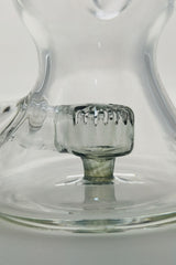 Close-up of TAG 8" Bent Neck Dab Rig with Super Slit Puck Diffuser for smooth hits