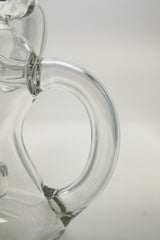 Close-up of TAG 8" Bent Neck Dab Rig with Stacked Bellow Ball and Super Slit Puck Diffuser