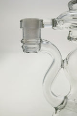 TAG 8" Bent Neck Dab Rig with Super Slit Puck Diffuser, 14MM Female Joint - Close-Up