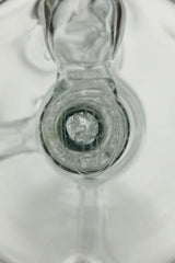 TAG 8" Bent Neck Dab Rig with Super Slit Puck Diffuser, Top View, 14MM Female Joint