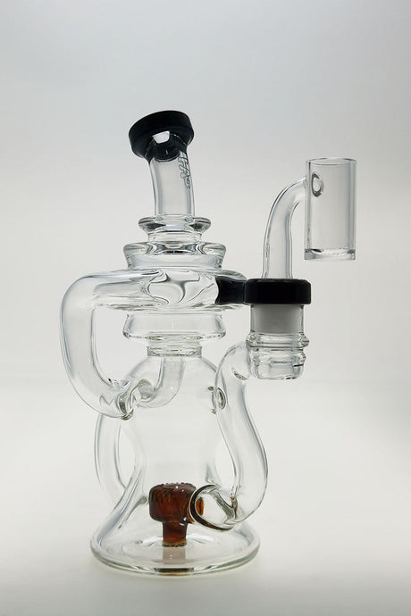 TAG 8" Bent Neck Recycling Dab Rig with Super Slit Puck Diffuser and Mai Tai Accents