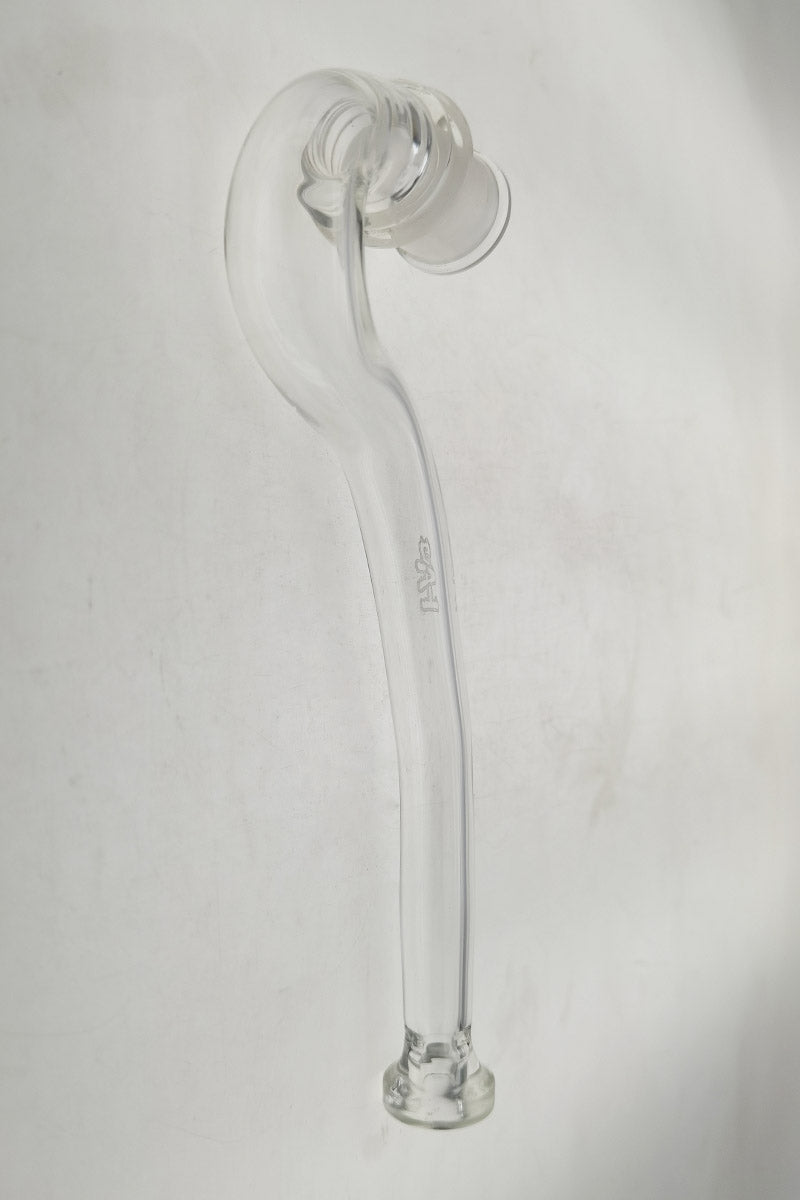 TAG 8" Sherlock Arm J-Hook made of Borosilicate Glass - Side View on White Background