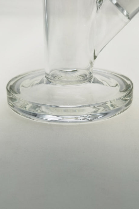 Close-up of TAG 8" Straight Tube base, 44x4MM glass, with 18/14MM downstem