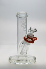 TAG 8" Straight Tube Bong with 18/14MM Downstem and Thick 4MM Glass, Front View