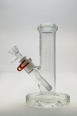 TAG 8" Straight Tube Bong with 18/14MM Downstem, 4MM Thick Glass, Front View