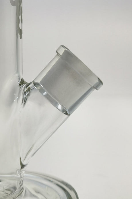 TAG 8" Straight Tube Bong Close-Up, 44x4MM with 18/14MM Female Downstem, Thick Glass
