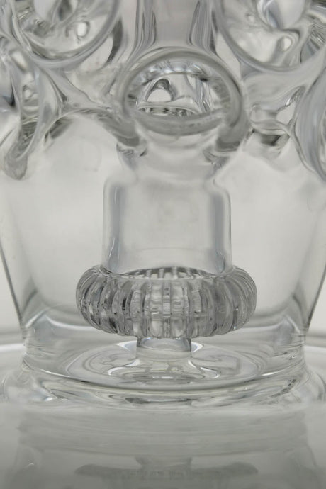 TAG 8" Super Slit Faberge Egg Bong close-up, 14MM Female joint, intricate glass detail