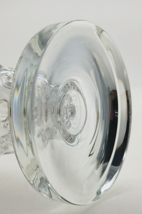 TAG 8" Super Slit Faberge Egg Bong Base Close-Up, 14MM Female Joint - Thick Ass Glass