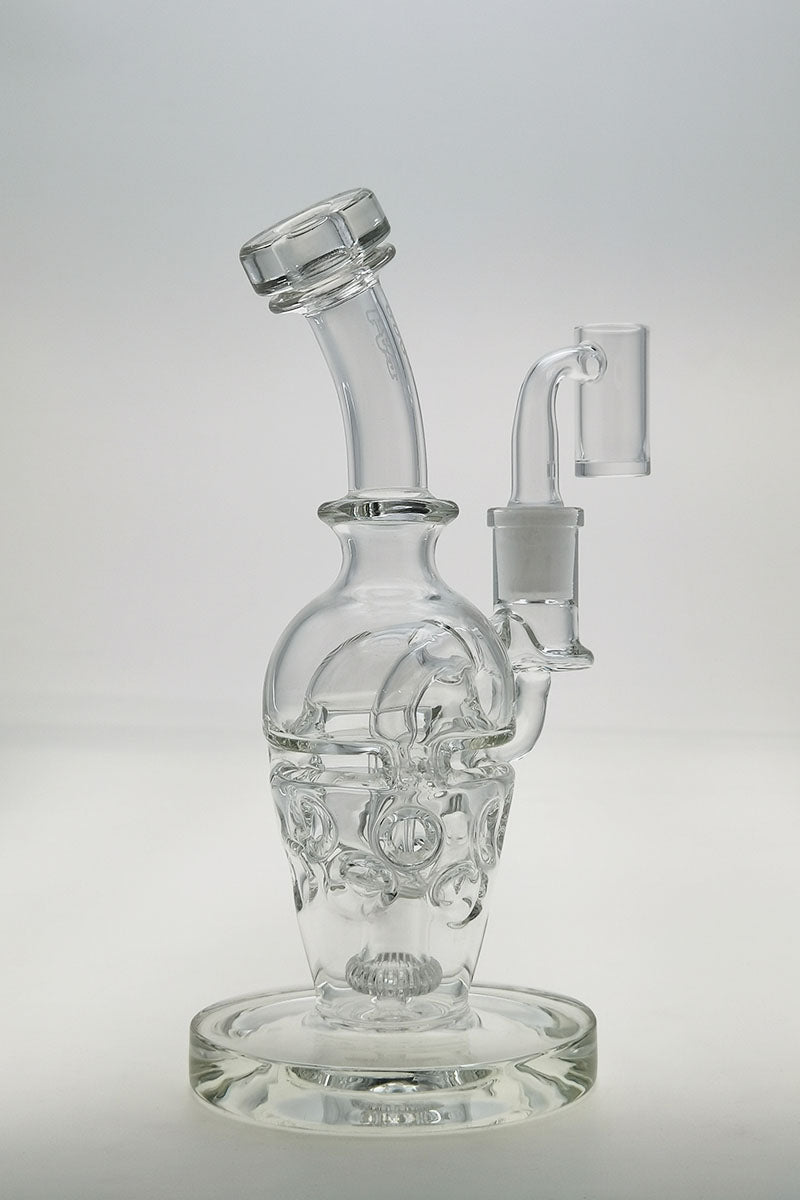 Thick Ass Glass 8" Faberge Egg Style Dab Rig with Super Slit Perc - 14MM Female Joint