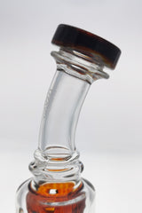 TAG 8" Super Slit Puck Klein Incycler, 14MM Female joint close-up, thick 4mm glass