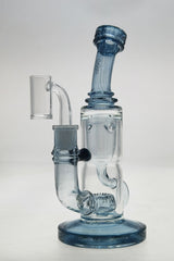 TAG 8" Super Slit Puck Klein Incycler, 14MM Female joint with Showerhead Percolator, front view
